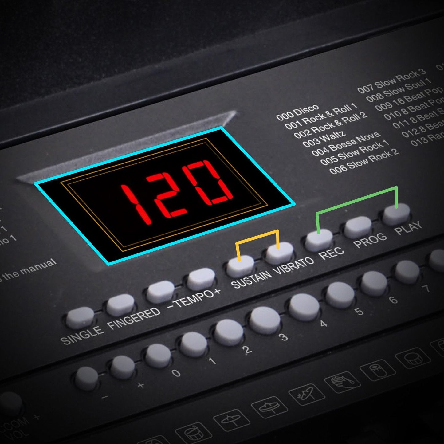 NNEDPE 61-Key Electronic Piano Keyboard 75cm - Black-3